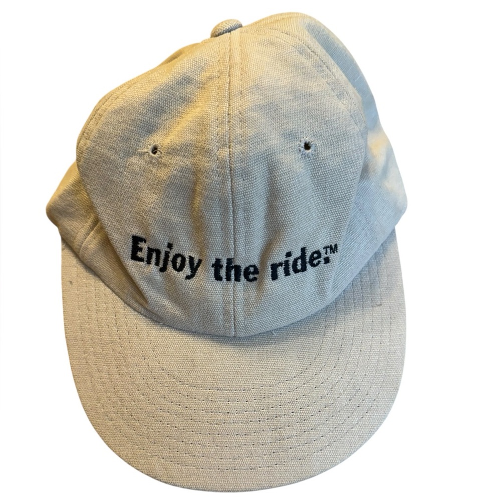 Vintage Nissan “Enjoy the Ride” baseball cap in khaki. GUC